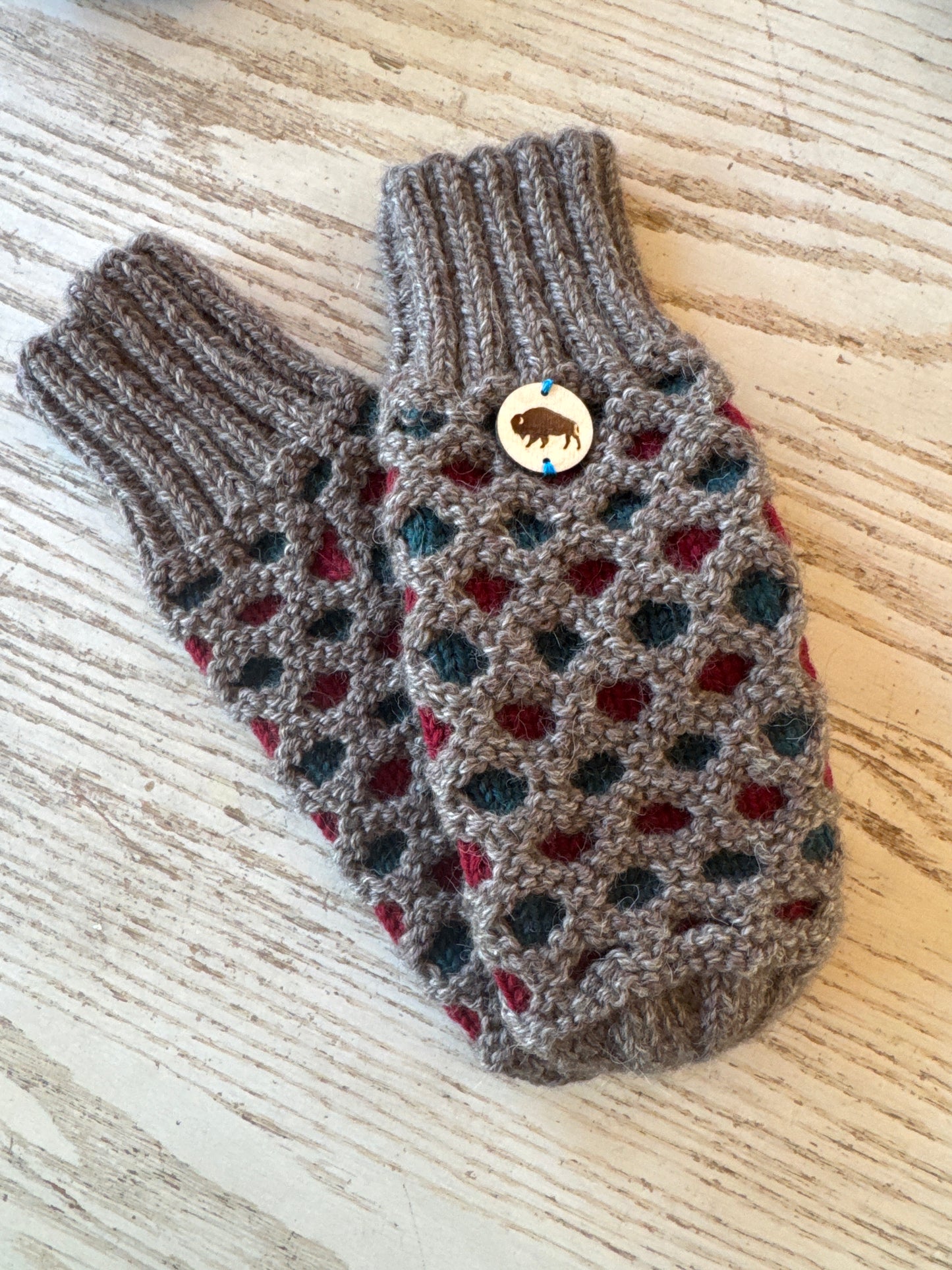 Bison Knitted Mitts