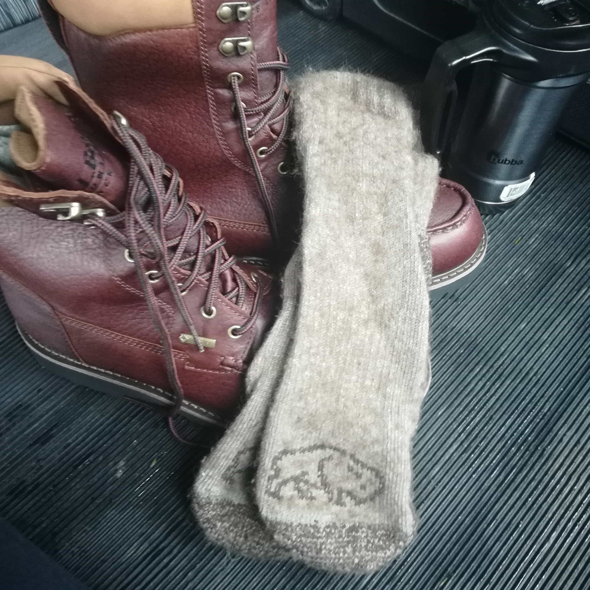 Advantage Trekker Bison/Merino Boot Socks Bison Footwear The Buffalo Wool Co. 